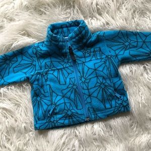 COLUMBIA BLUE/ BLK‎ FLEECE ZIP UP JACKET